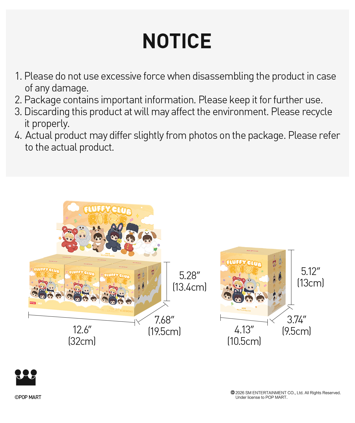 RIIZE Fluffy Club Series Mini Pouch Keychain|POP MART US Official