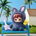 POP MART-RIIZE Fluffy Club Series Vinyl Plush Doll Pendant - Fluffy TONYANGDEOK WONBIN VER.