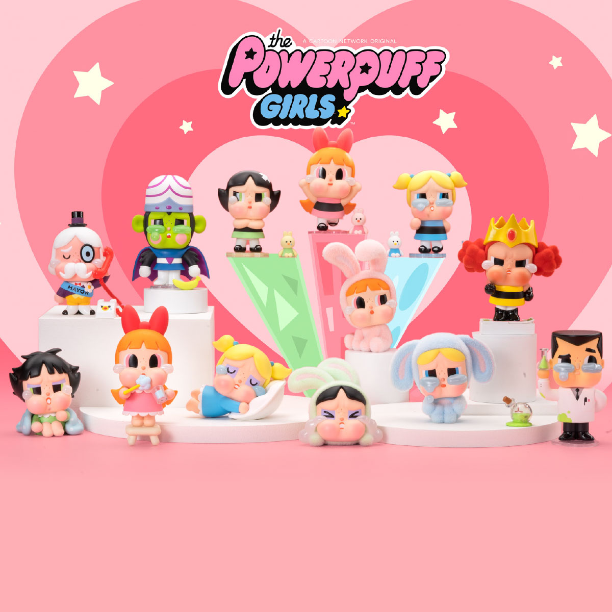 CRYBABY × Powerpuff Girls Series-TV Set Luminous Display Container