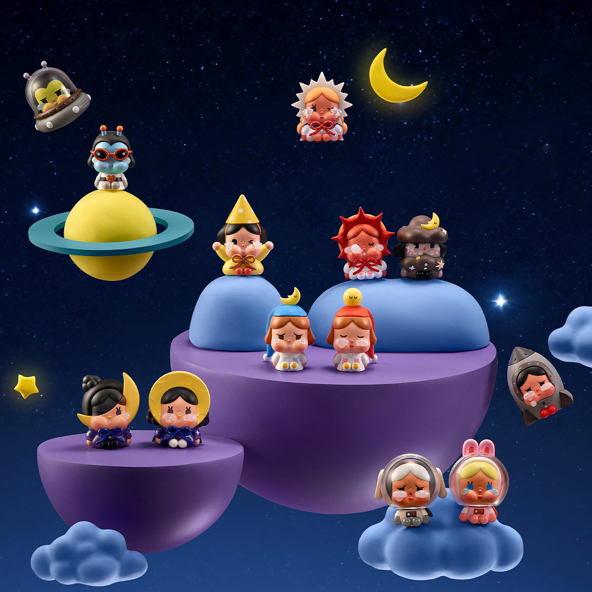 CRYBABY CRYING TO THE MOON-SITTING SERIES FIGURES｜POP MART US