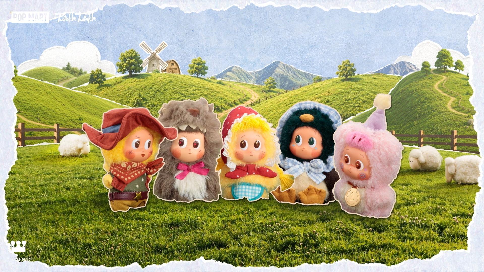 2点　POPMART Twinkle Twinkle Farm Tales Twinkle Twinkle Farm Tales Series - Vinyl Plush Pendant Blind Box