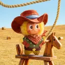 POP MART-Twinkle Twinkle Farm Tales Series - Vinyl Plush Pendant Blind Box - Wild Cowboy