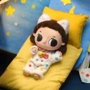 POP MART-Nyota – Colección"Pequeños Momentos"Muñeco de Peluche - Gatito Buenas Noches