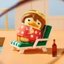 POP MART-DUCKOO – Colección “El Gran Hotel” Figuras - Tumbona
