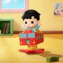 POP MART-HACIPUPU × CRAYON SHINCHAN One Day in Kasukabe Series Figures - ACTION! KIDDIE RIDE (Secret)