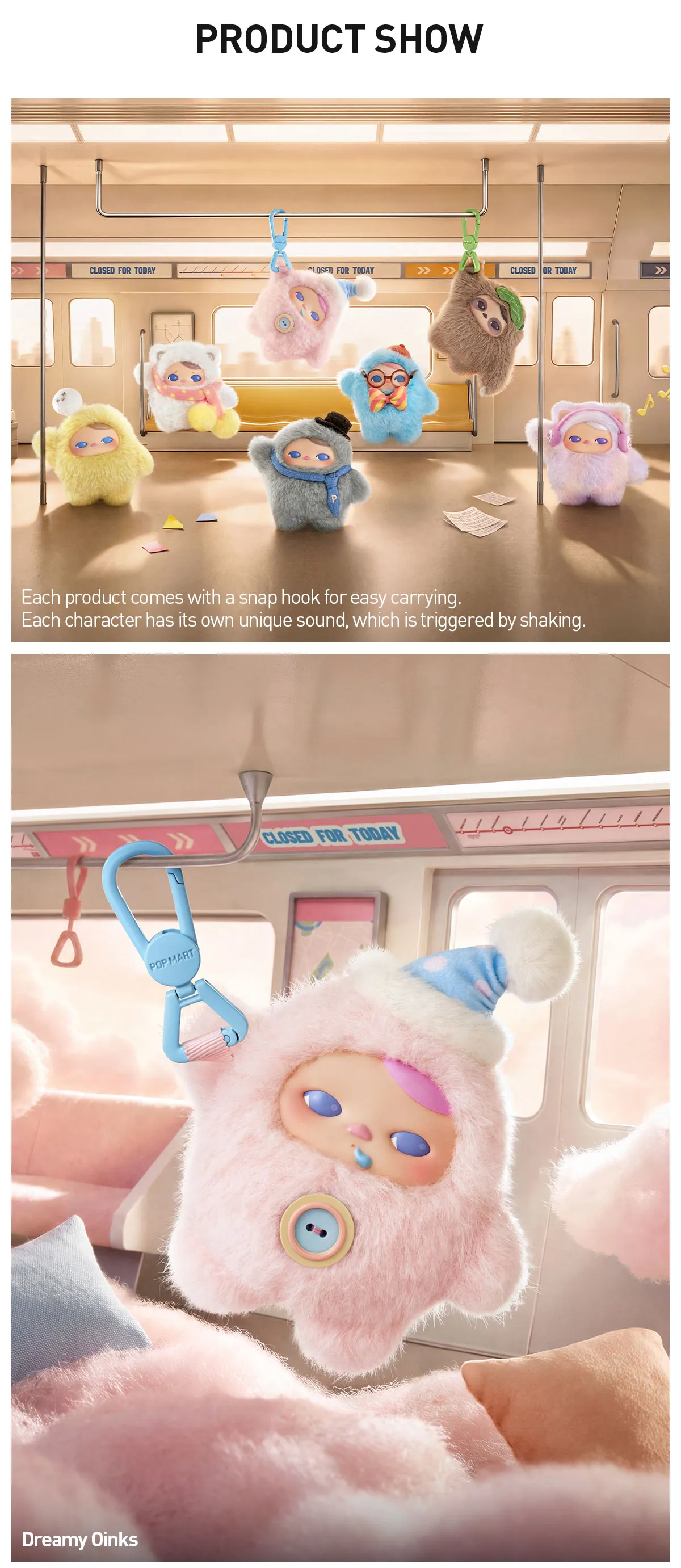 PUCKY Closed for Today Series Vinyl Plush Pendant Blind Box