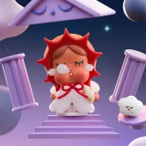 POP MART-CRYBABY Colección"LLORANDO A LA LUNA"Figuras en Cajas Misteriosas - EL SOLEADO DORMILÓN
