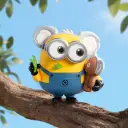 POP MART-Minions - Colección"Bello World"Figuras en Cajas Misteriosas - Outback Bob