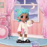 POP MART-Lil Peach Riot – Serie “Pijamada Rebelde” Figuras Coleccionables - Frankie Té nocturno