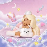 POP MART-Lil Peach Riot – Serie “Pijamada Rebelde” Figuras Coleccionables - Poppy Nube