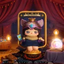 POP MART-PUCKY - Colección"Mercado de Hadas"Figuras en Cajas Misteriosas - Lectora de Tarot (Secreto)