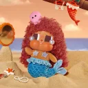 POP MART-CRYBABY Vacation Mode On Series-Vinyl Plush Pendant Blind Box - Merbaby Tears (Secret)