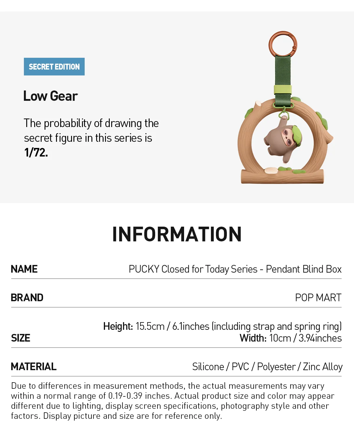 PUCKY Closed for Today Series - Pendant Blind Box