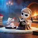 POP MART-Disney Tim Burton's The Nightmare Before Christmas Series Figures - Jack with Zero