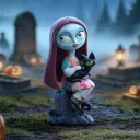 POP MART-Disney Tim Burton's The Nightmare Before Christmas Series Figures - Sally with Black Cat