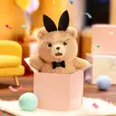 POP MART-Ted 2 - Baby Ted Action Plush Pendant - BUNNY TED