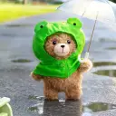 POP MART-Ted 2 - Baby Ted Action Plush Pendant - FROG TED