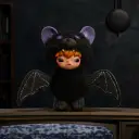 POP MART-Hirono After Dark Series Plush Doll Pendant - Upside Down