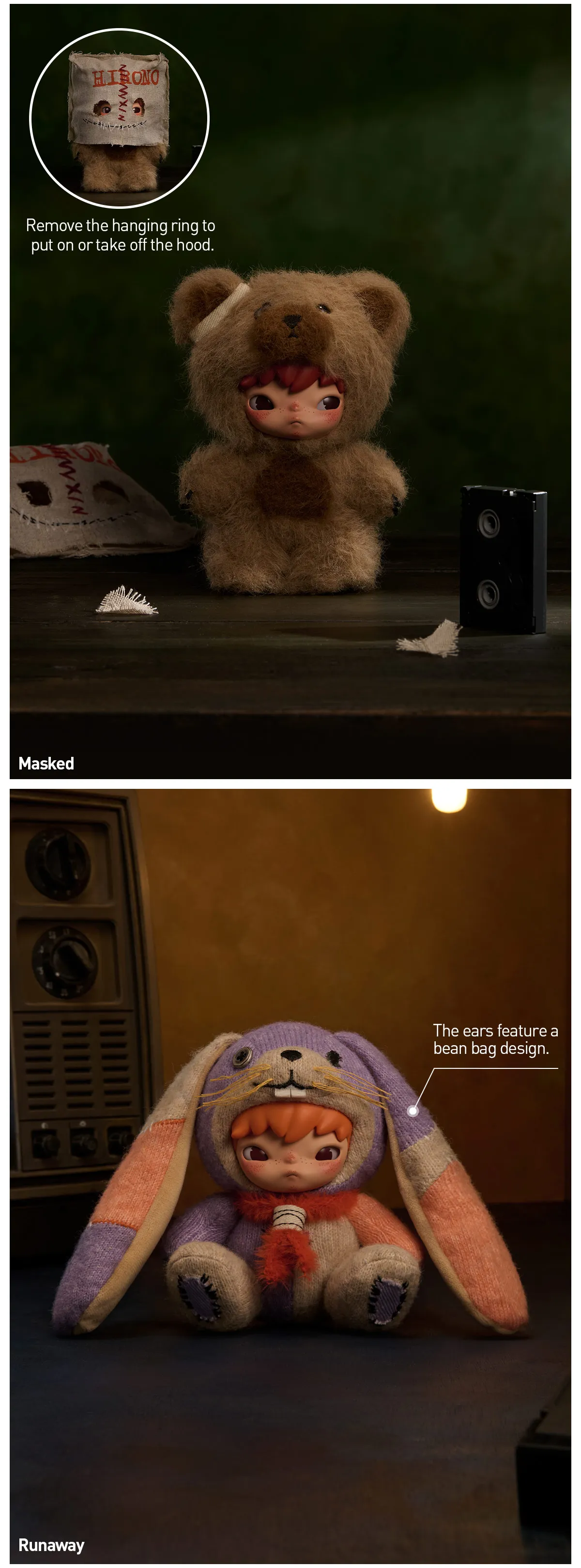 Hirono After Dark Series Plush Doll Pendant