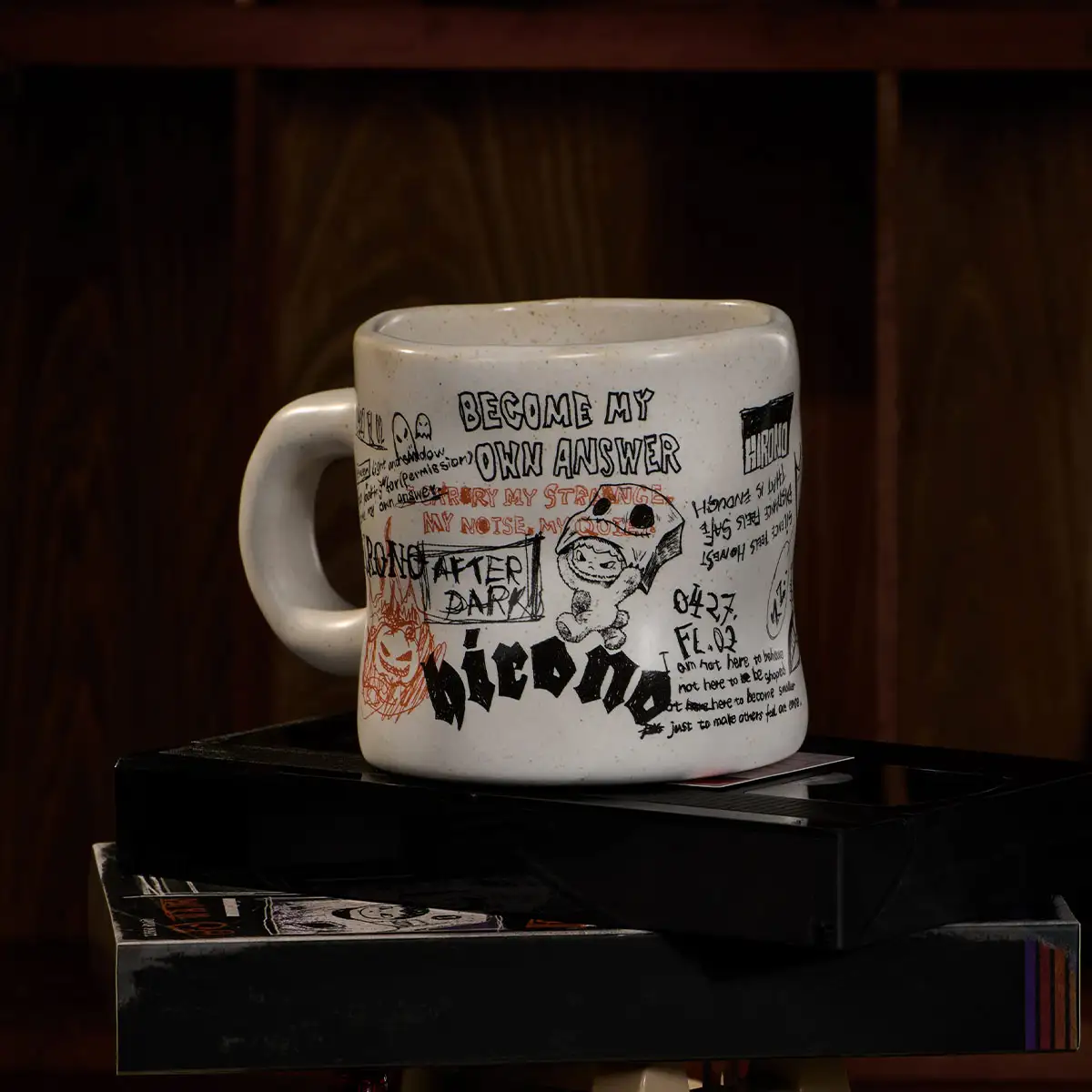 Hirono After Dark Series - Graffiti Mug White