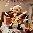 POP MART-LIL PEACH RIOT – Colección"Suite de Vacaciones"Figuras en Cajas Misteriosas - Gigi - ¡A Rockear Toda La Noche!