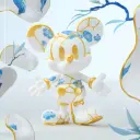POP MART-Disney Mickey Boundless Creativity Series Figures - Blue and White Porcelain Mickey