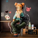 POP MART-Peach Riot Rise Up Series Figures - Gigi Brain Stormer
