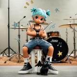 POP MART-Peach Riot Rise Up Series Figures - Frankie The Rhythm