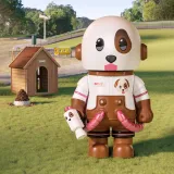 POP MART-MEGA SPACE MOLLY 100% × emoji™ - PERRITO FELIZ