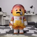 POP MART-MEGA SPACE MOLLY 100% × emoji™ - UNA SITUACIÓN DIFÍCIL