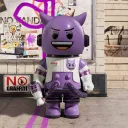 POP MART-MEGA SPACE MOLLY 100% × emoji™ - PEQUENO DIABLILLO