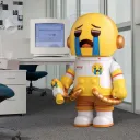 POP MART-MEGA SPACE MOLLY 100% × emoji™ - 55555