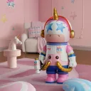 POP MART-MEGA SPACE MOLLY 100% × emoji™ - UNICORNIO (Secreto)