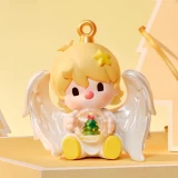 POP MART-SWEET BEAN – Colección"Tus Vacaciones Exclusivas"Figuras en Cajas Misteriosas - Bendición del Angel