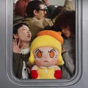 POP MART-Angry Molly - Angry Energy Series Plush Pendant - Yellow Fire（Secret A）