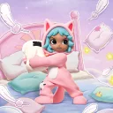 POP MART-Lil Peach Riot Sleepover Series Figures - Frankie-Pillow Fight