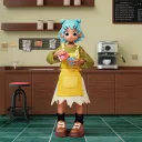 POP MART-Peach Riot Rush Hour Series Figures - Frankie - Barista