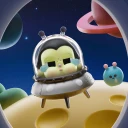 POP MART-CRYBABY CRYING TO THE MOON SERIES FIGURES - THE MOON TRAVELLER