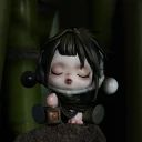 POP MART-SKULLPANDA The Ink Plum Blossom Series Figures - The Bamboo