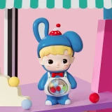 POP MART-HACIPUPU – Colección “Rodando Por el Tiempo” Cajas Misteriosas de Figuras Coleccionables - Bunny Bola de Nieve