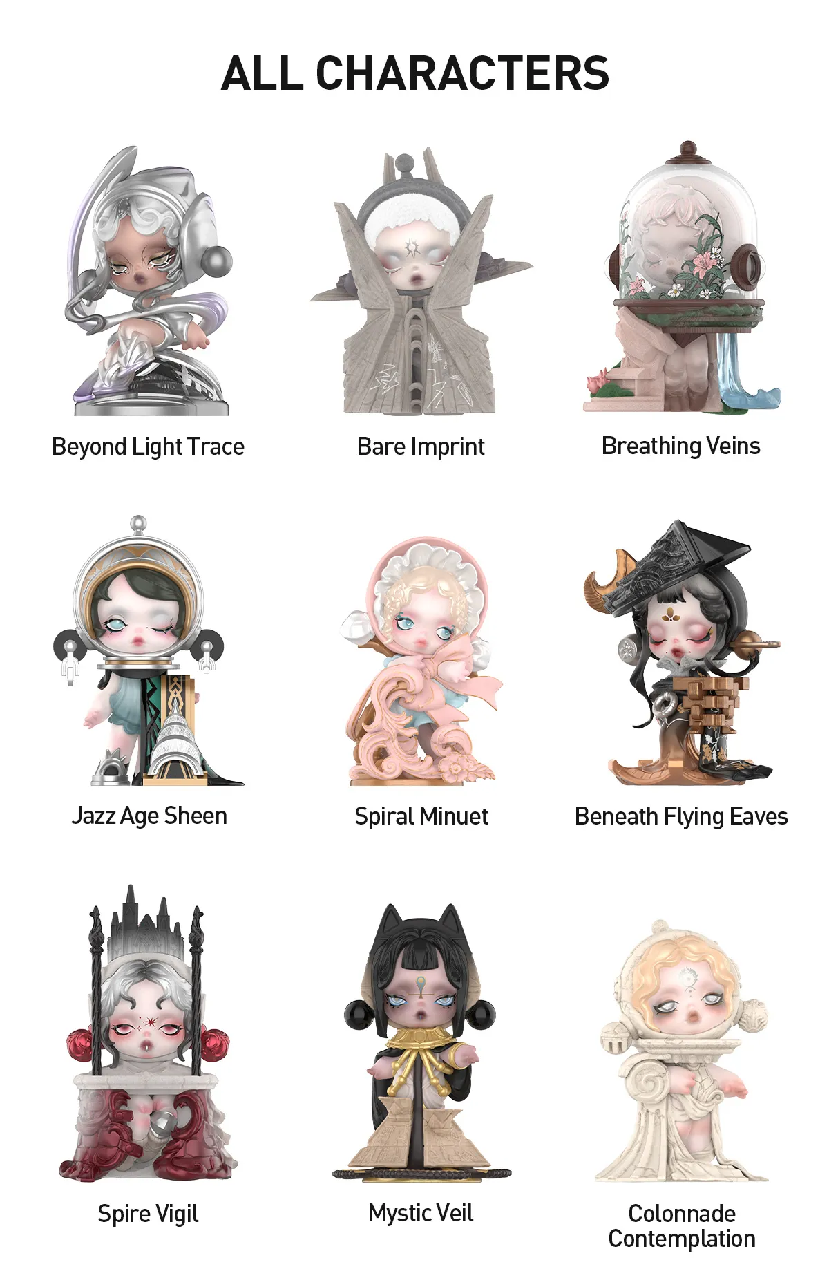 SKULLPANDA WHERE TIME DWELLS Series Figures