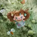 POP MART-POLAR Smudge Puff Series - Plush Pendant Blind Box - Sleepwalk Oops