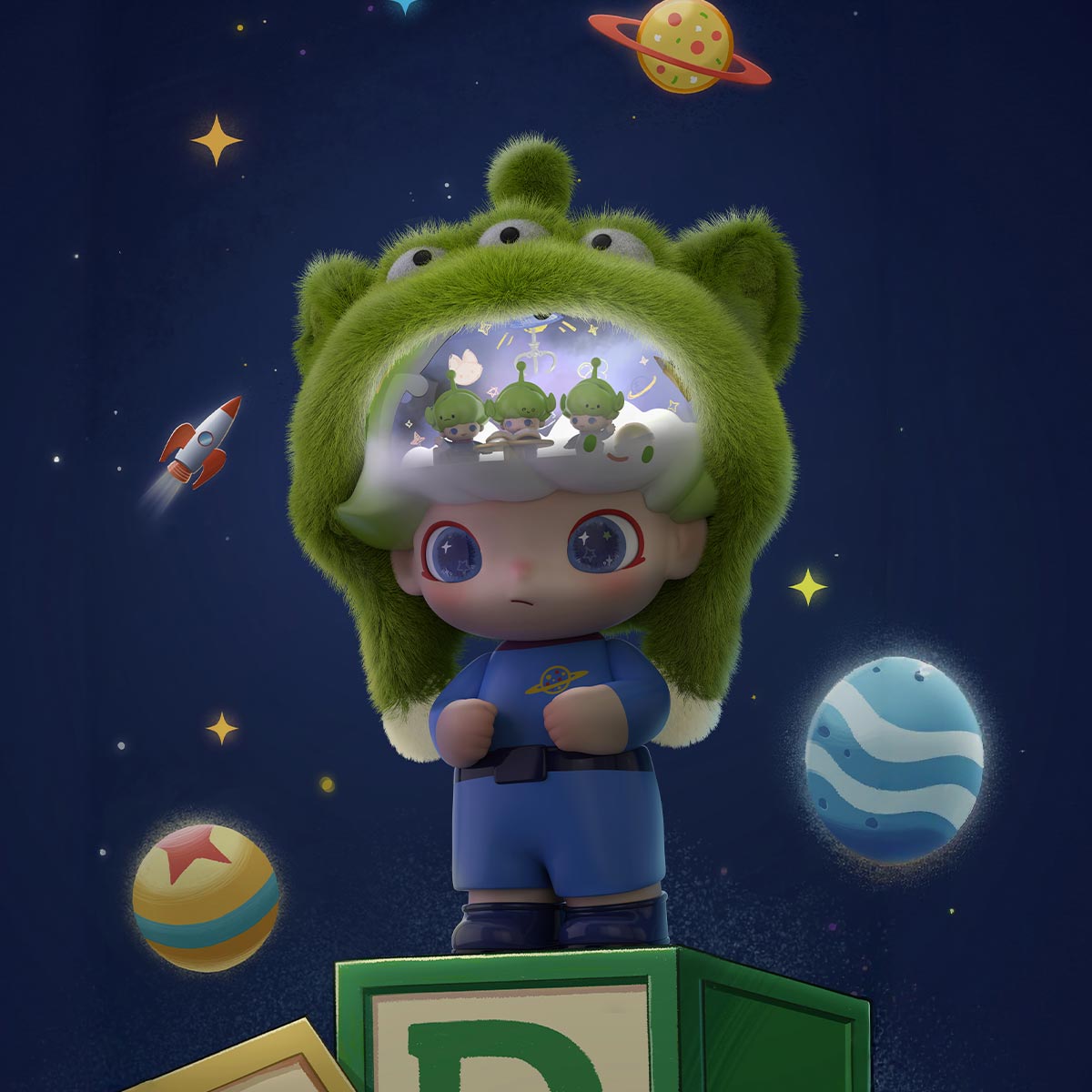 にあ　DIMOO PIXARピクサー　タイマーAlien エイリアン MEGA JUST DIMOO 700% PIXAR-Alien | POP MART US Official - POP MART