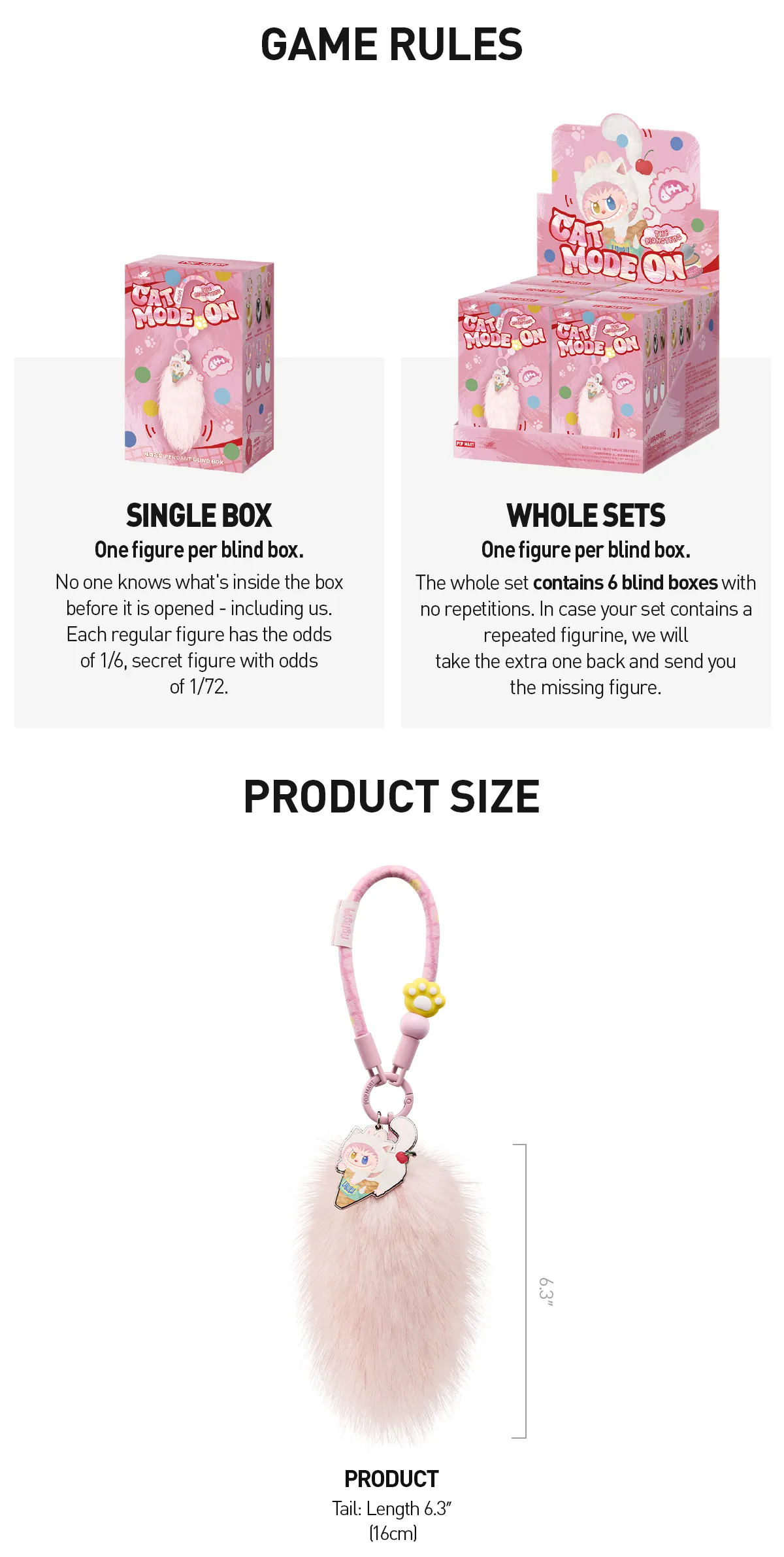 THE MONSTERS CAT MODE ON SERIES - Pendant Blind Box