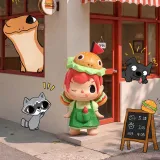 POP MART-Merodi Snack Time Series Figures - Burger Flag Bearer