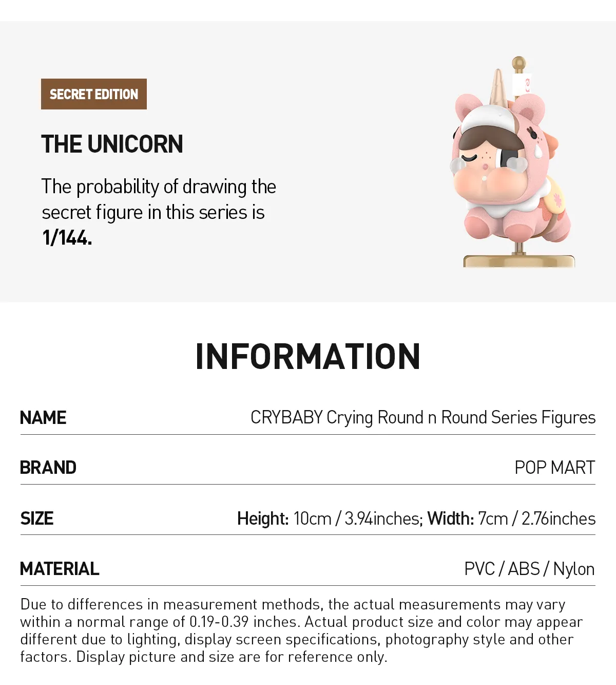 CRYBABY Crying Round n Round Series Figures