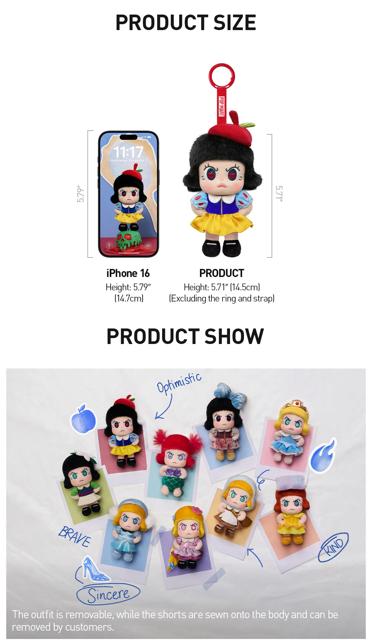 Angry Molly [PLAY] Disney Princess Series Plush Pendant