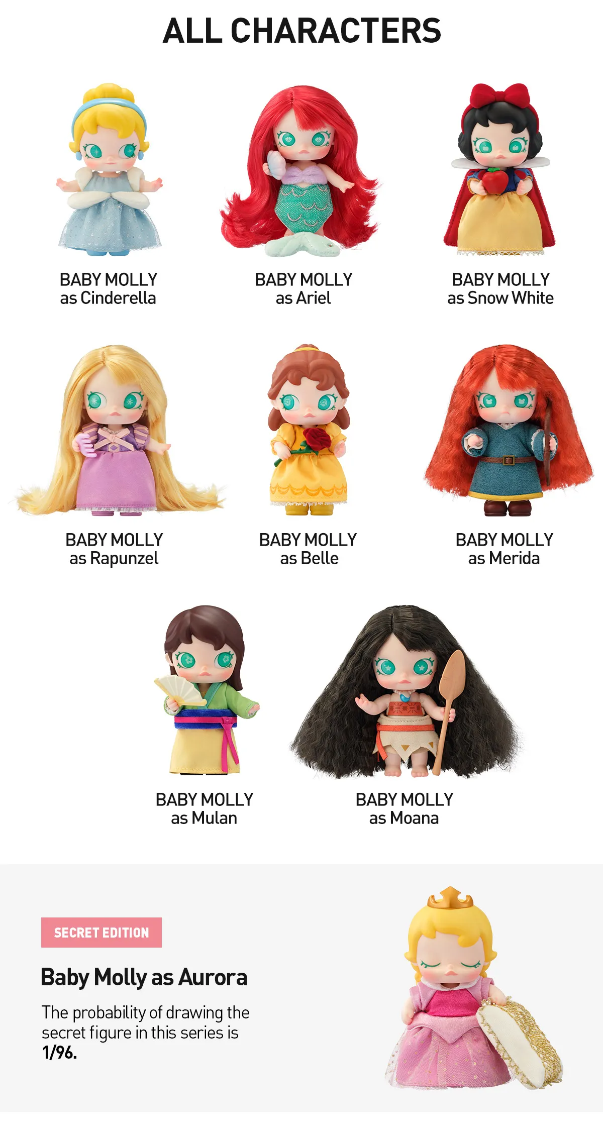BABY MOLLY Disney Princess Series MINI Action Figure | POP MART US Official
