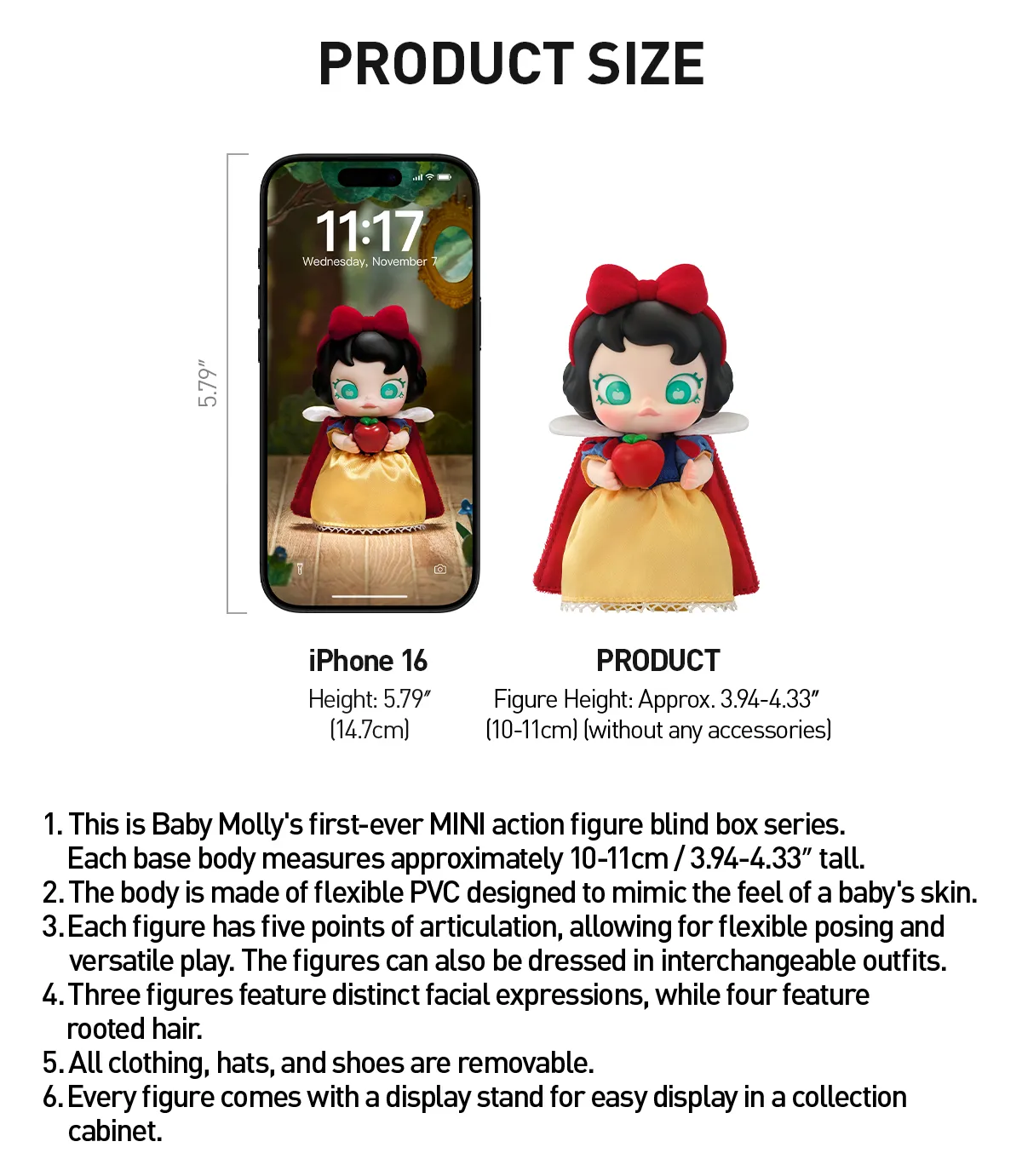 BABY MOLLY Disney Princess Series MINI Action Figure