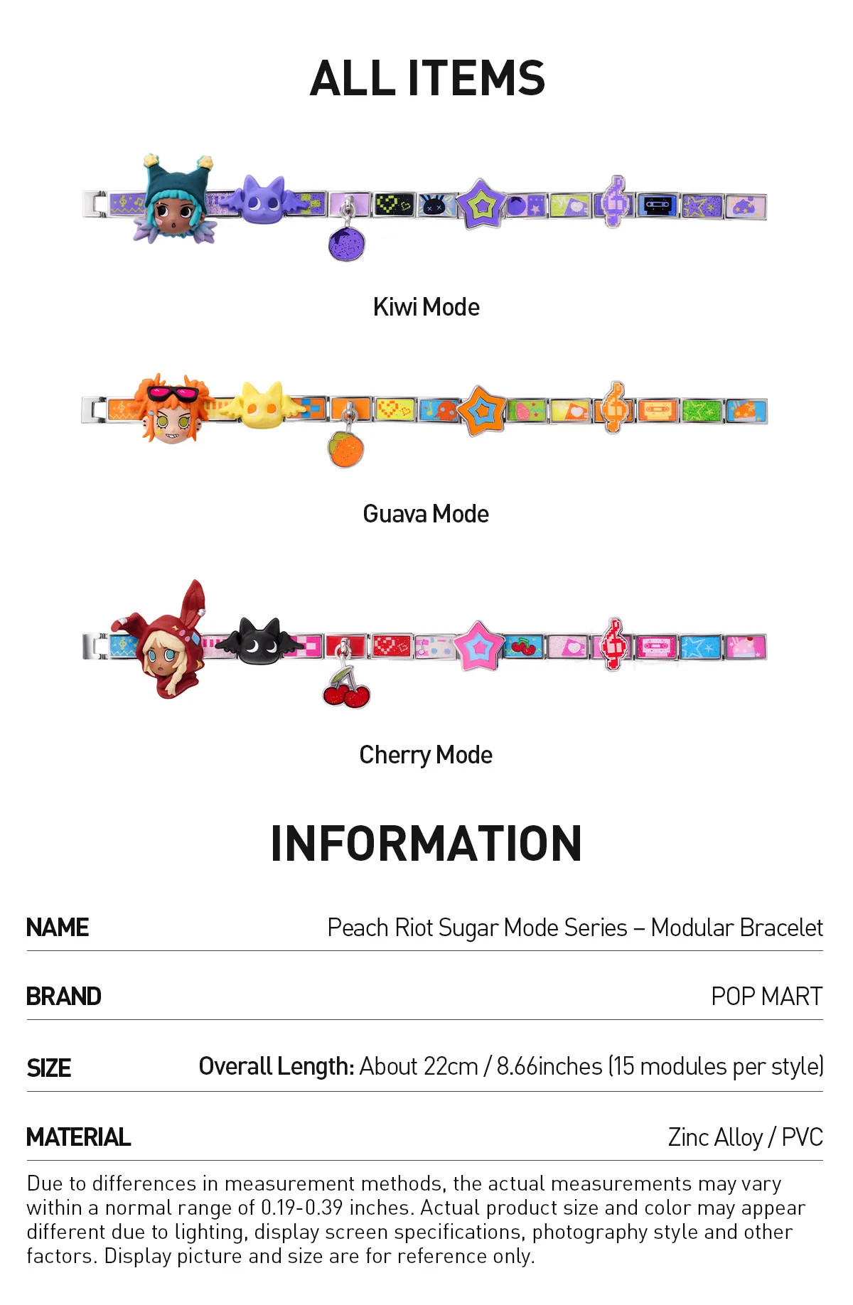 Potter Display Module Peach Riot Sugar Mode Series - Modular Bracelet | POP MART US Official